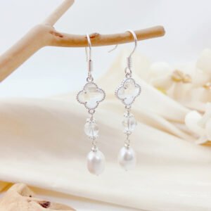 008 dawn mist pearl earrings